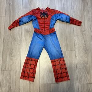 Spiderman Halloween Costume Padded Muscles Arms/ Chest No Tag Size 3T-4T no mask